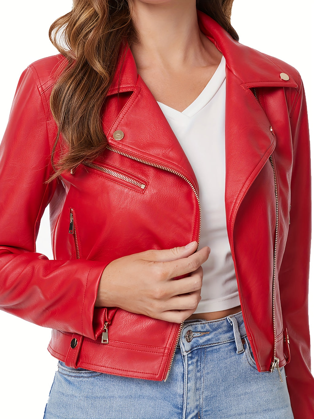 Veste en cuir synthétique