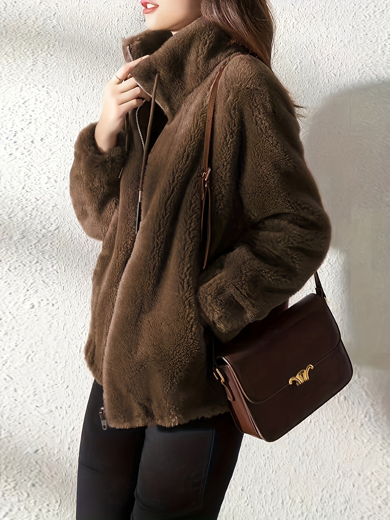 Manteau Teddy à cordon