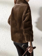 Manteau Teddy à cordon