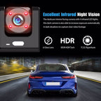 Caméra de bord de voiture avec double objectif intégré avant et arrière Full HD 1080P
