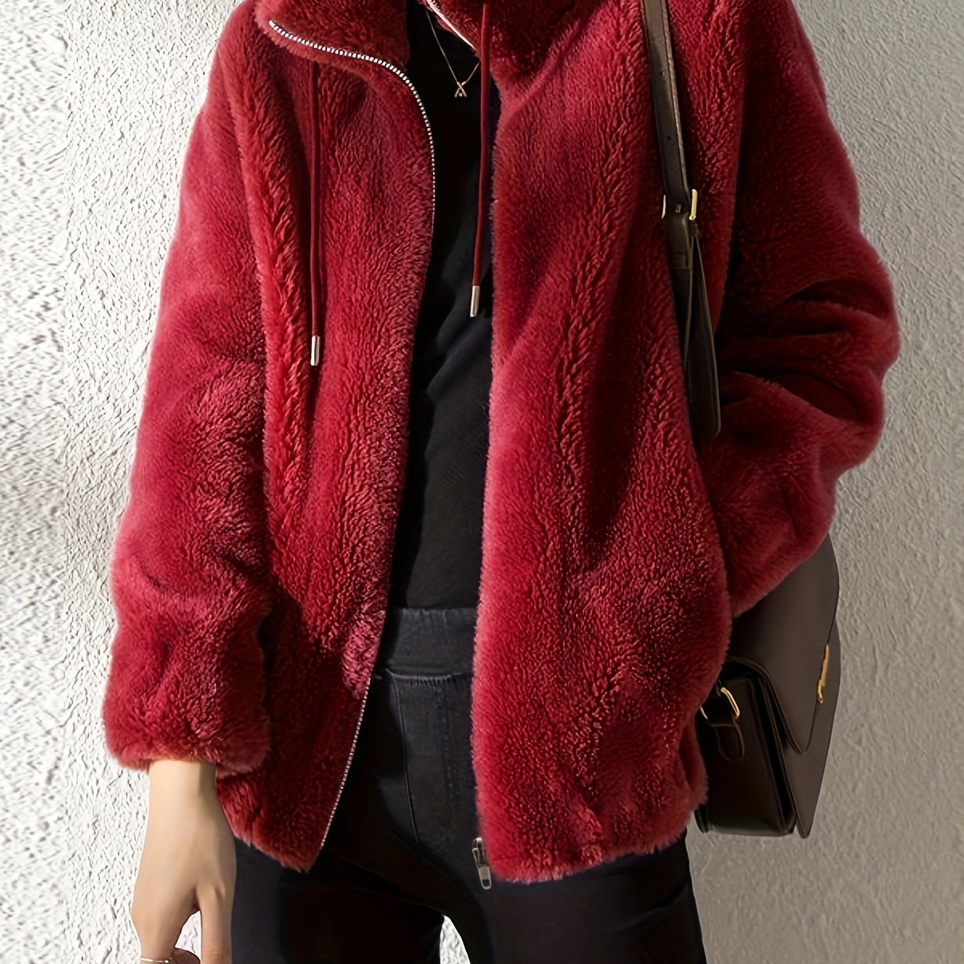 Manteau Teddy à cordon