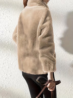 Manteau Teddy à cordon