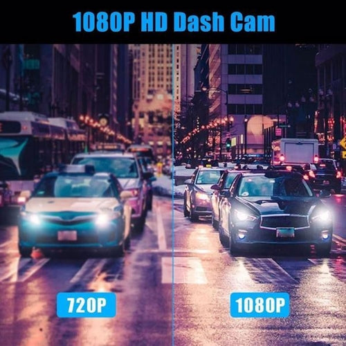 Caméra de bord de voiture avec double objectif intégré avant et arrière Full HD 1080P