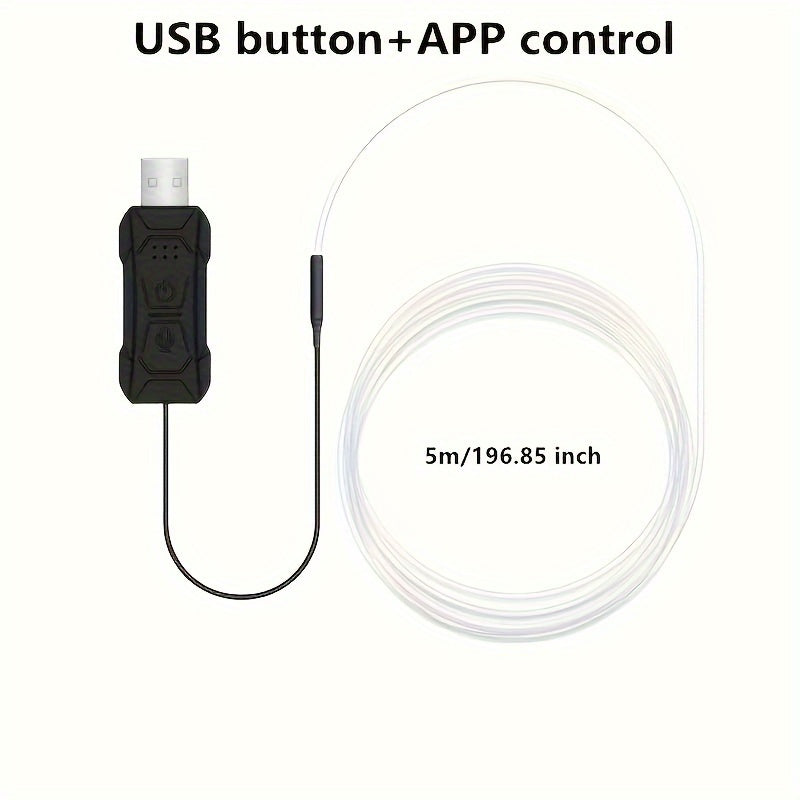Bande lumineuse LED intérieure de voiture découplable,