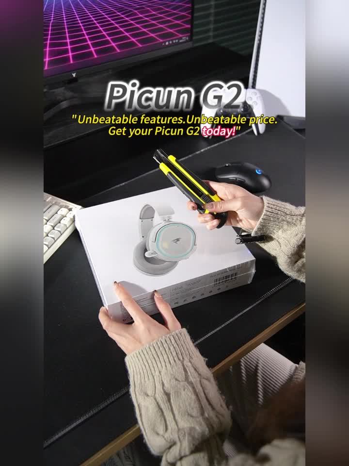 Casque de jeu sans fil Picun G2,