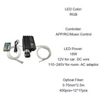 Décoration lumière  fibre optique, toit étoilé