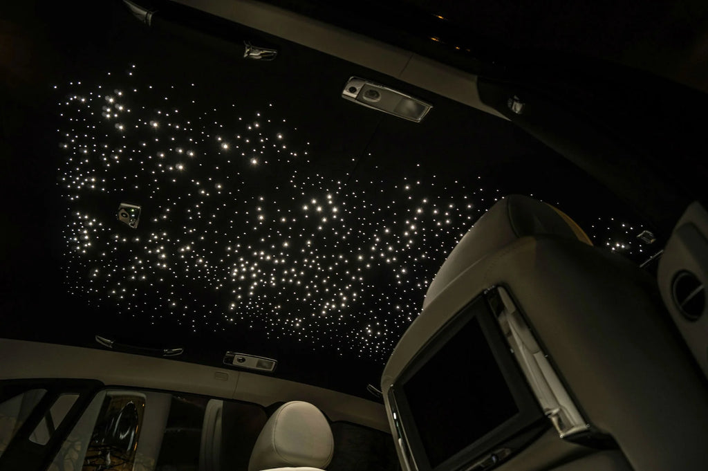 Décoration lumière  fibre optique, toit étoilé