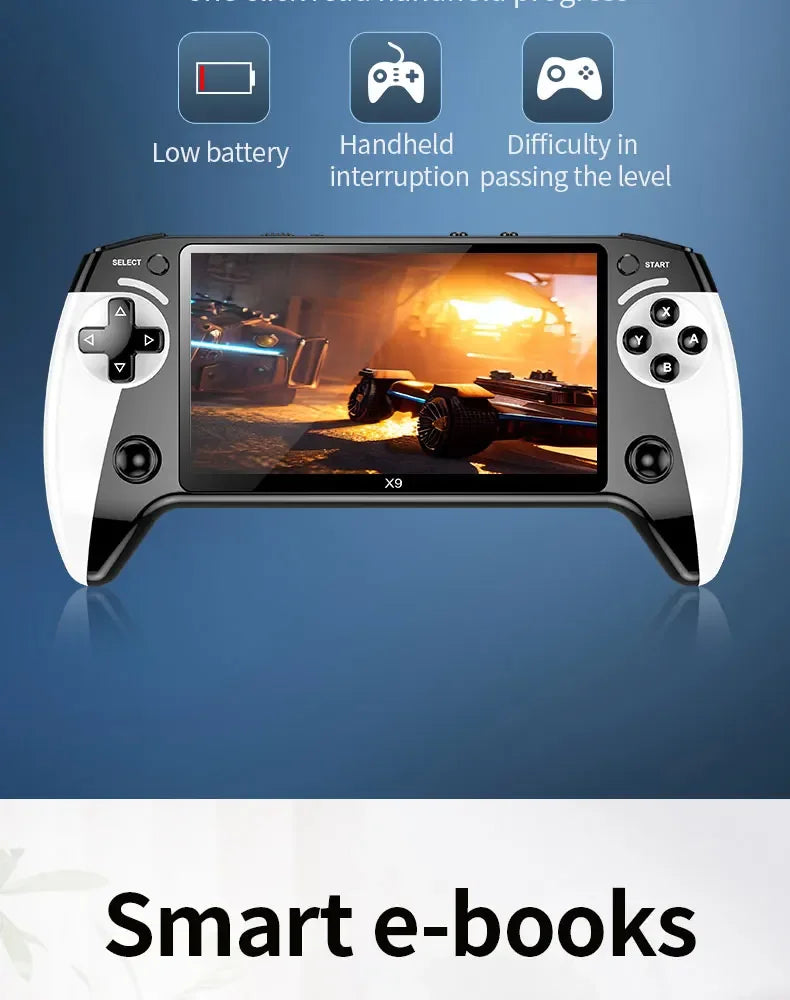 Console de jeux vidéo portable X9 Retro, écran IPS 5,5 pouces