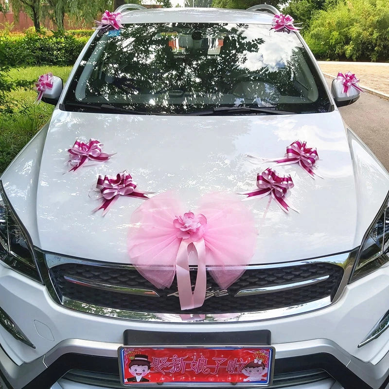 Décoration de voiture de mariage