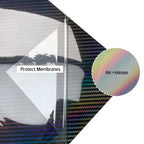 Autocollants en fibre de carbone arc-en-ciel laser