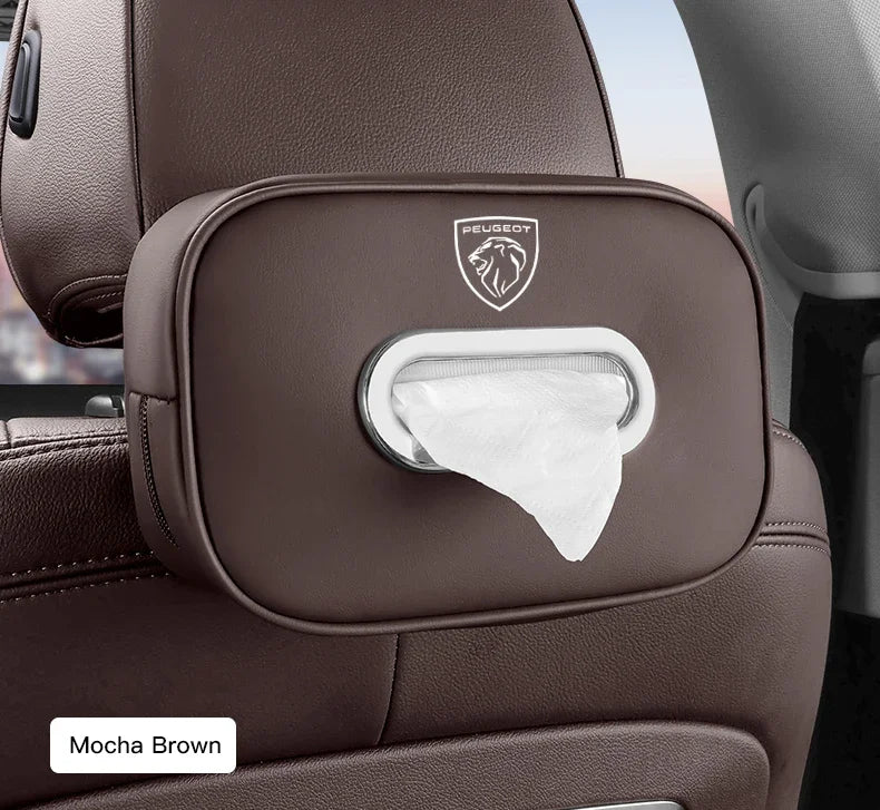 Boîte à mouchoirs en cuir