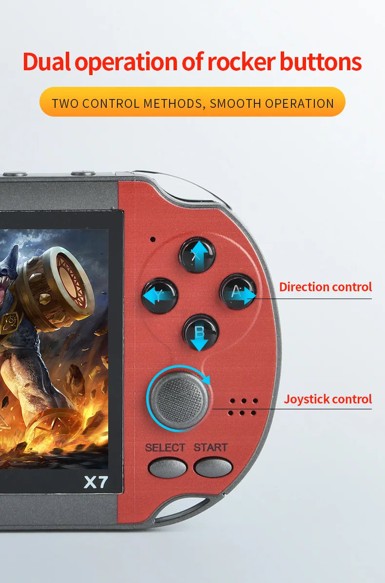Console de jeu portable X7 4,3 pouces