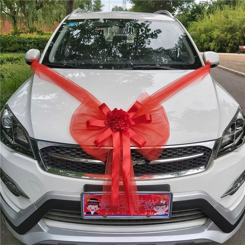 Décoration de voiture de mariage