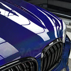 Autocollants en fibre de carbone arc-en-ciel laser