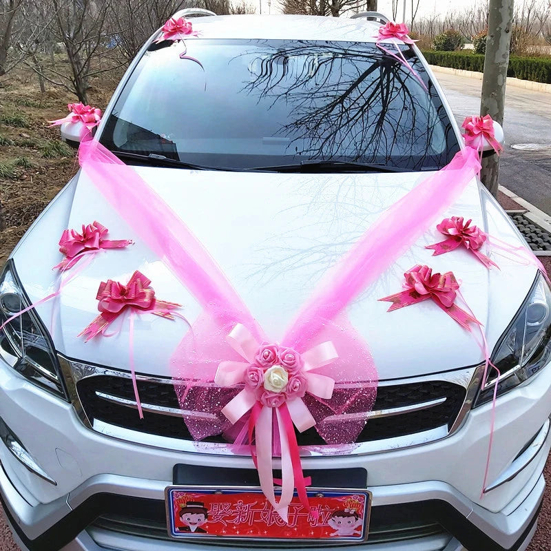 Décoration de voiture de mariage