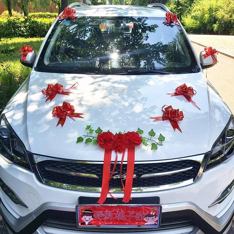 Décoration de voiture de mariage