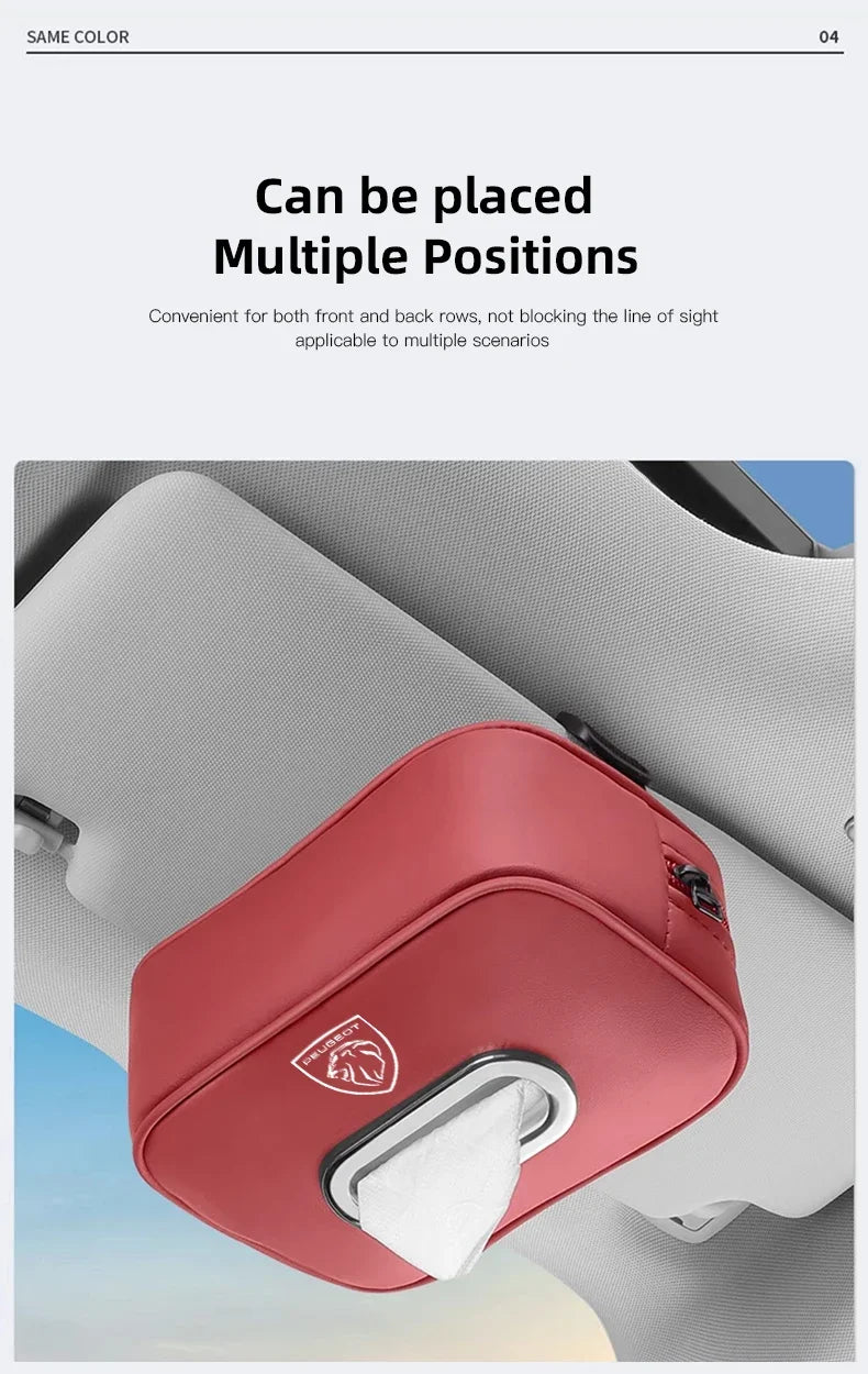 Boîte à mouchoirs en cuir