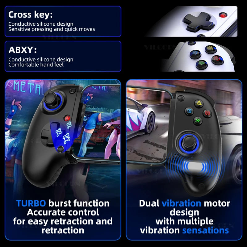 Manette de jeu mobile D10/D10S pour tablette sans fil