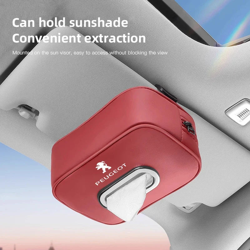 Boîte à mouchoirs en cuir