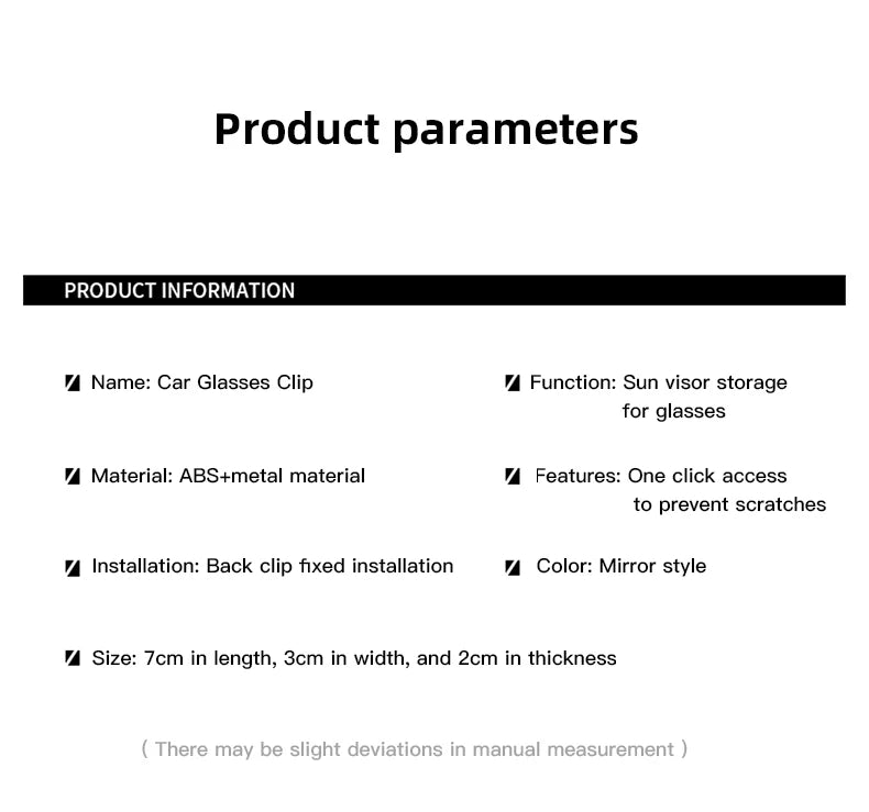 Support de lunettes de soleil