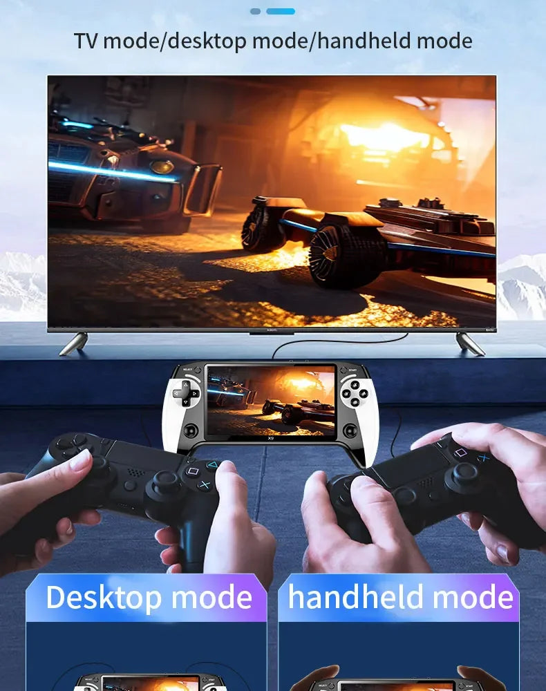 Console de jeux vidéo portable X9 Retro, écran IPS 5,5 pouces