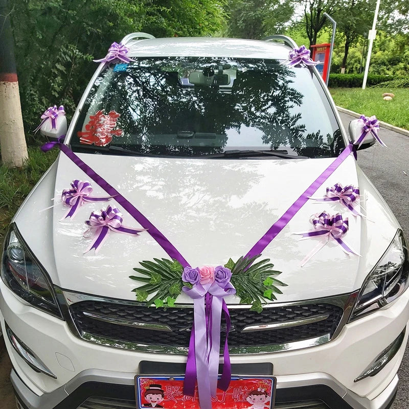Décoration de voiture de mariage