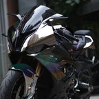 Autocollants en fibre de carbone arc-en-ciel laser