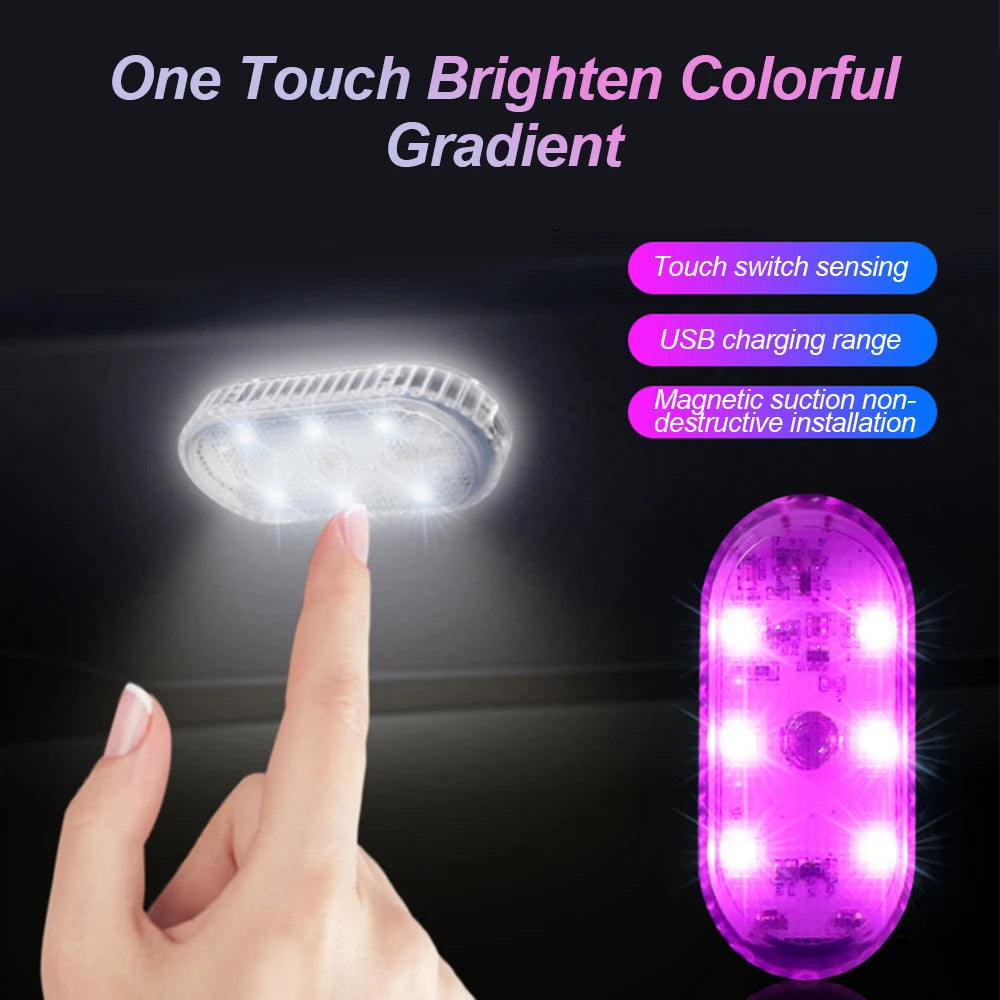 Lumières de voiture multicolores sans fil LED rechargeable