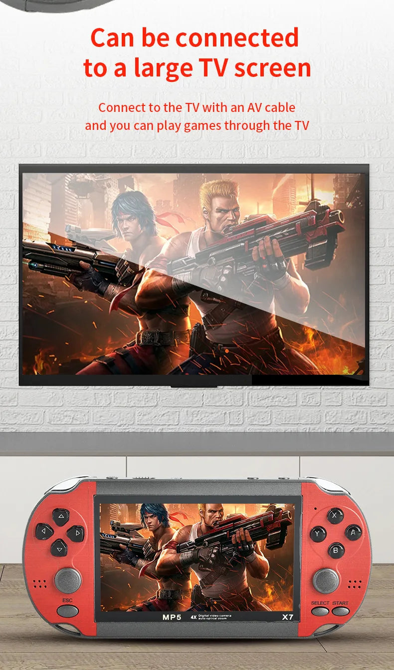 Console de jeu portable X7 4,3 pouces