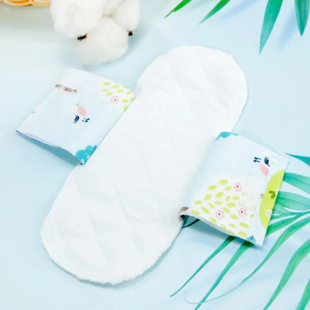 Serviettes hygiéniques  réutilisables  menstruels imperméables 100 % coton,