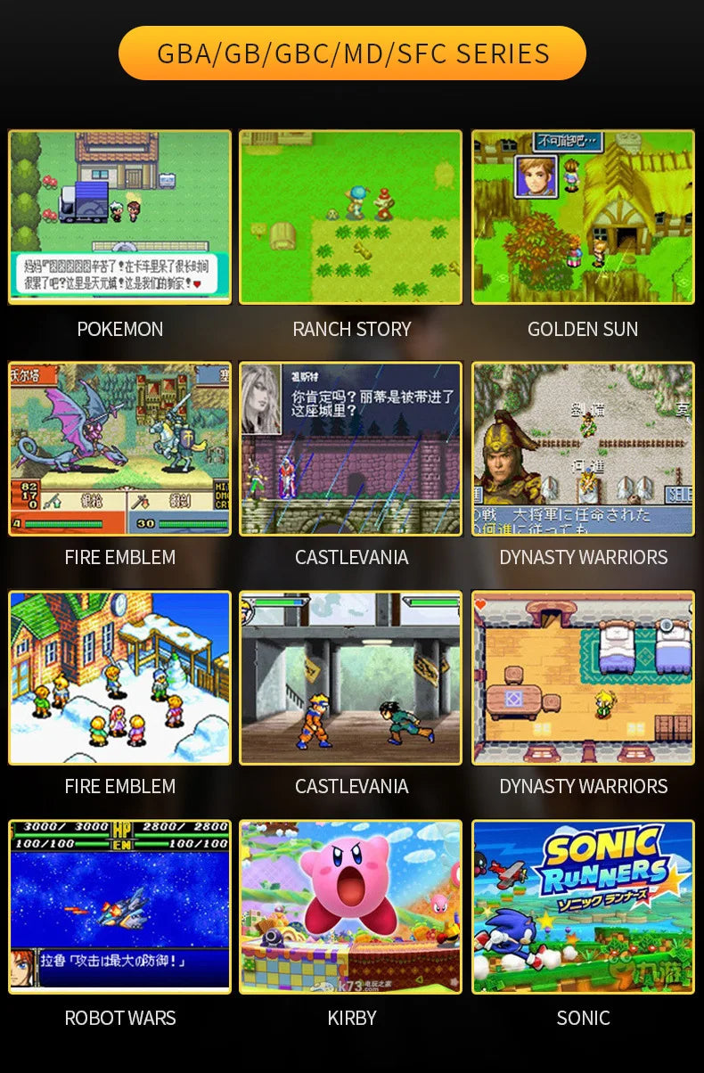 Console de jeu portable X7 4,3 pouces