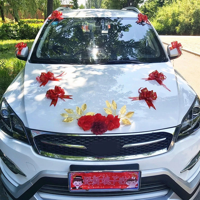 Décoration de voiture de mariage