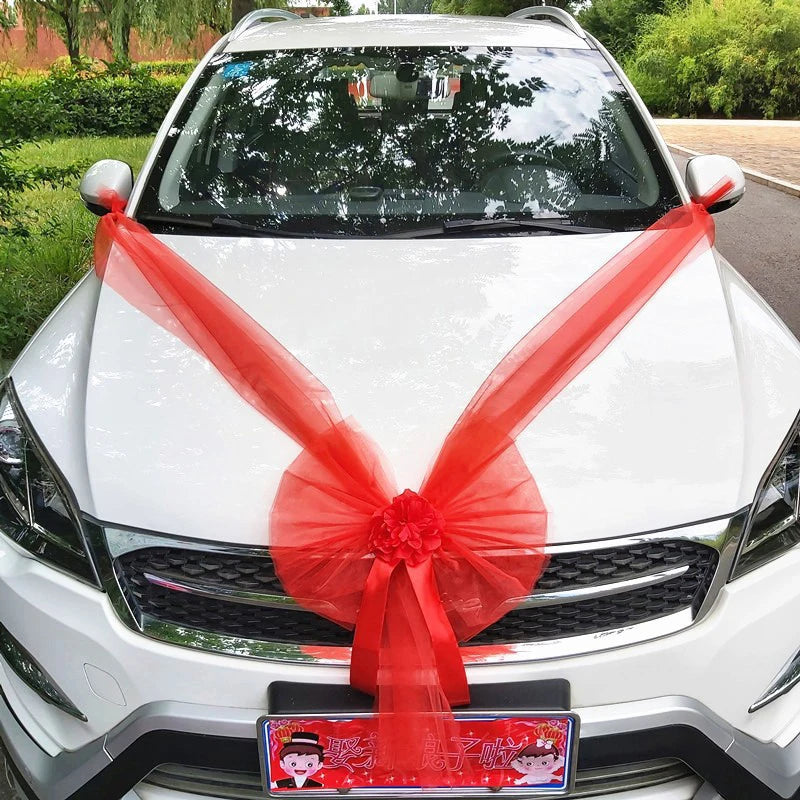 Décoration de voiture de mariage