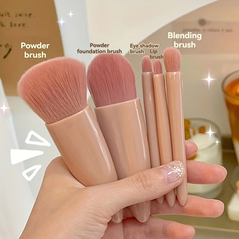 Pinceaux de maquillage portables avec miroir