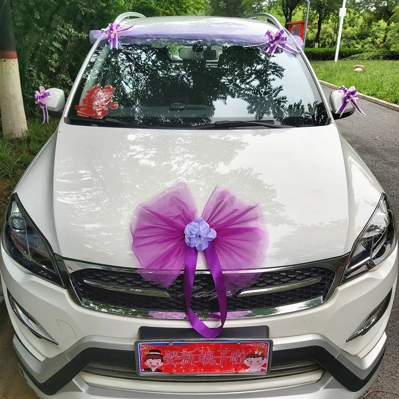Décoration de voiture de mariage
