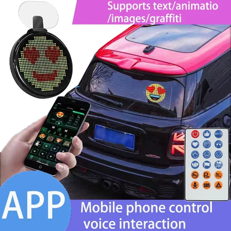 Affichage LED pour voiture écran Pixel Art,  contrôle via application
