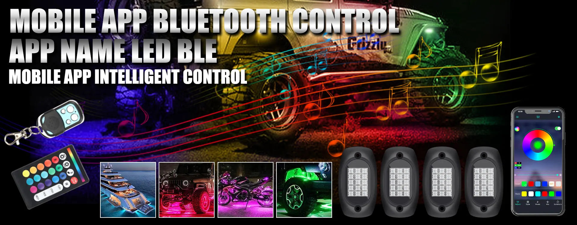 Bandes LED Contrôle via application Bluetooth