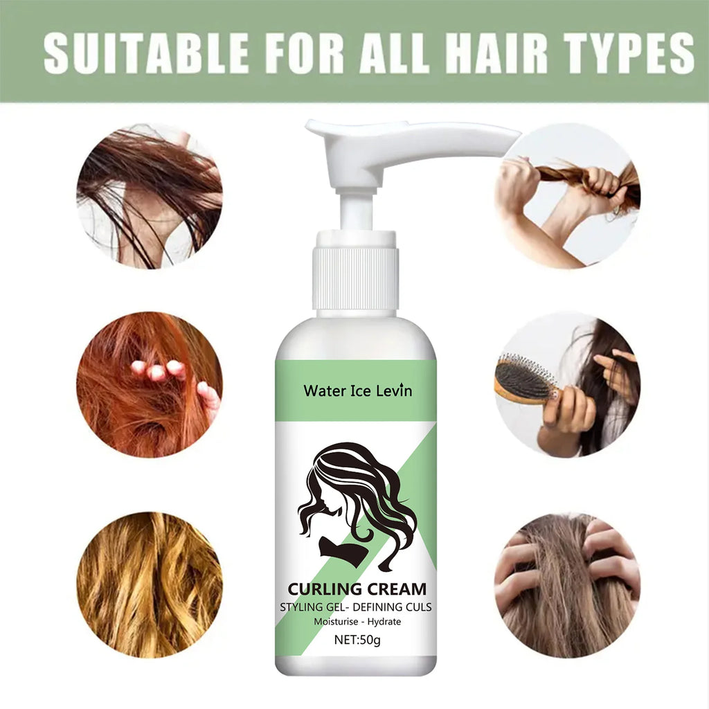 Crème  pour cheveux bouclés, formule hydratante