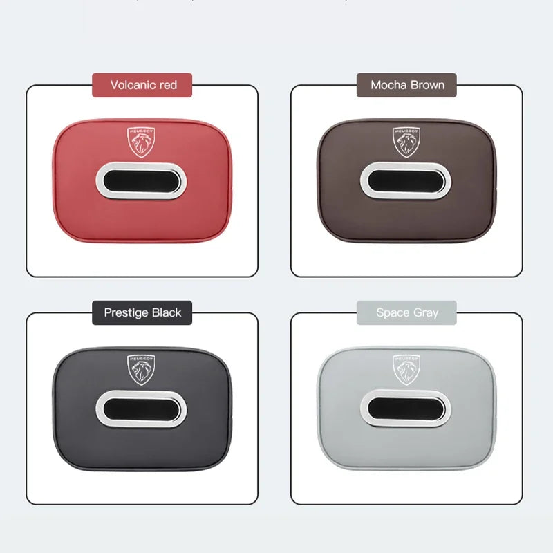 Boîte à mouchoirs en cuir