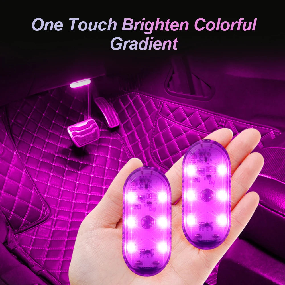 Lumières de voiture multicolores sans fil LED rechargeable