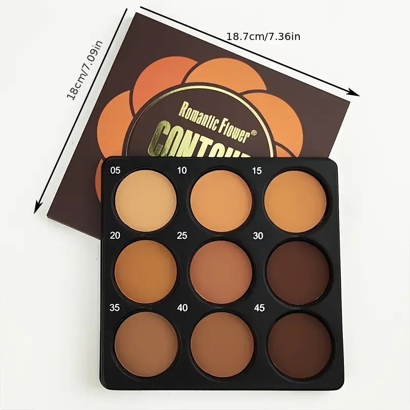 Palette de fond de teint matifiant, contouring, correcteur.