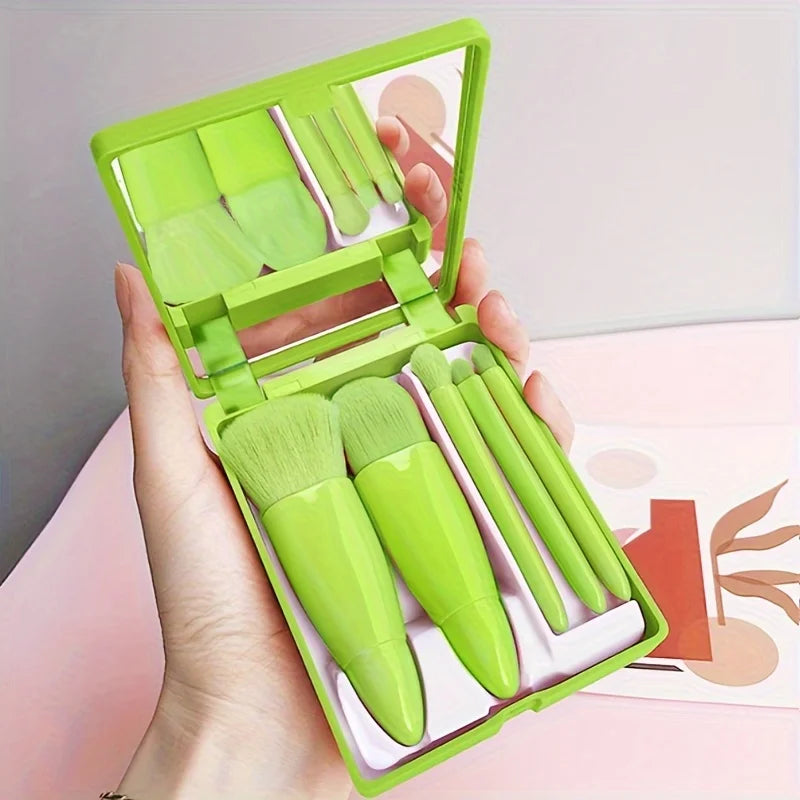 Pinceaux de maquillage portables avec miroir