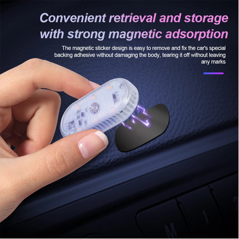 Lumières de voiture multicolores sans fil LED rechargeable