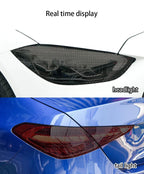 Autocollant pour phare de voiture en vinyle perforé, étanche, anti-rayures