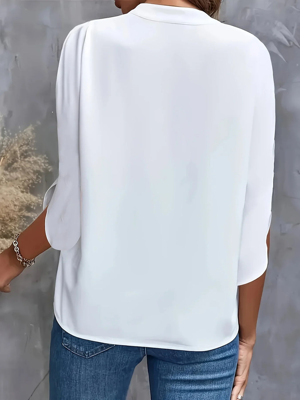 Chemise col en V Élégante et décontractées