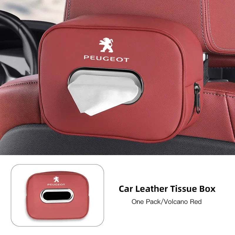 Boîte à mouchoirs en cuir