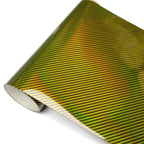 Autocollants en fibre de carbone arc-en-ciel laser