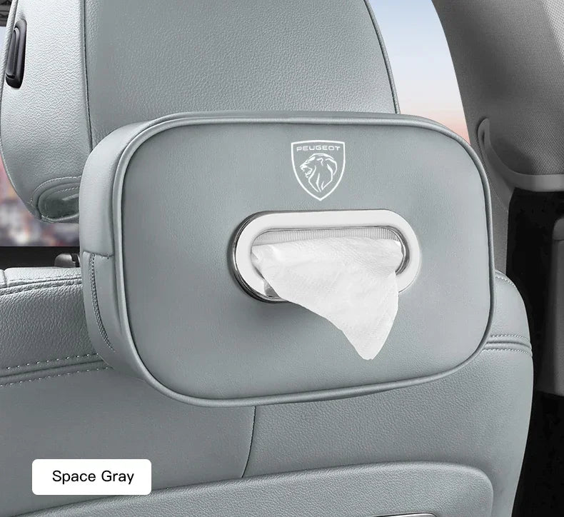 Boîte à mouchoirs en cuir