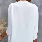 Chemise col en V Élégante et décontractées