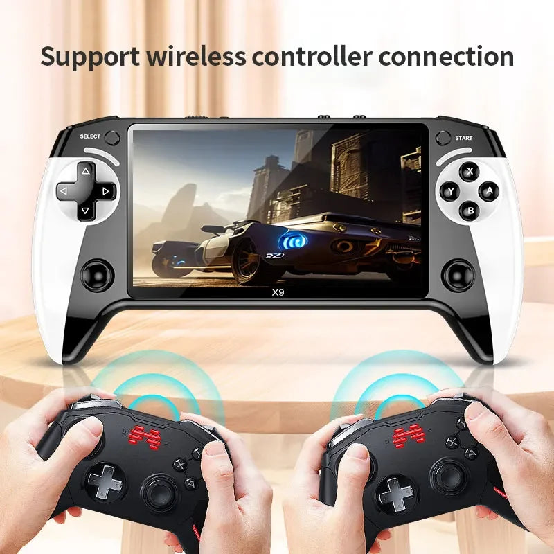 Console de jeux vidéo portable X9 Retro, écran IPS 5,5 pouces